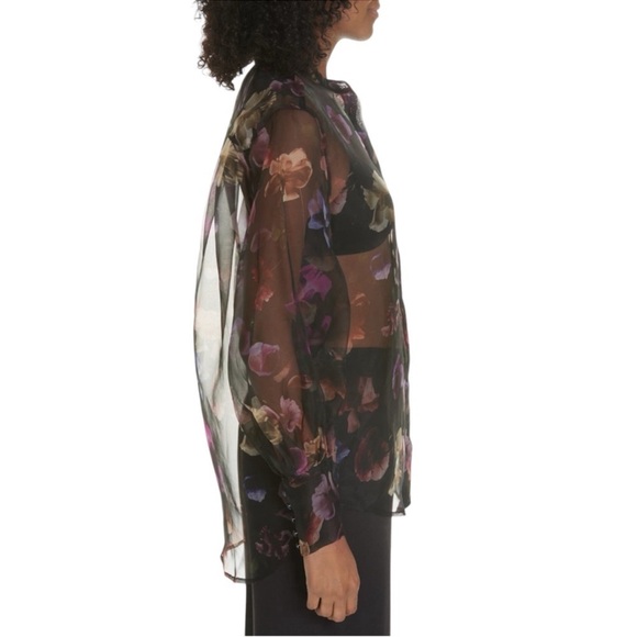 Equipment Femme Boleyn Sheer Silk Floral Blouse - Picture 2 of 4
